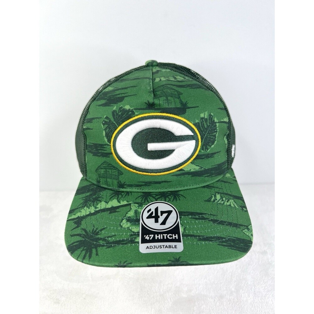 ‘47 Brand Hitch Green Bay Packers Hat Cap Snapback Adjustable NFL Tropical Fiji